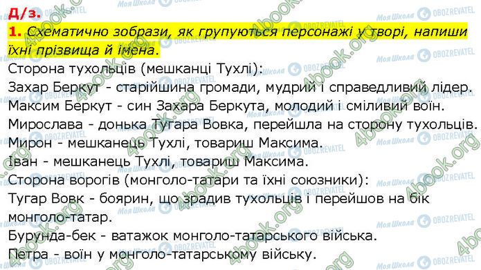 ГДЗ Українська література 7 клас сторінка Стр.62 (Дз.1)