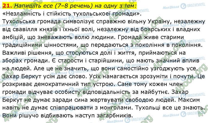 ГДЗ Українська література 7 клас сторінка Стр.58 (21)
