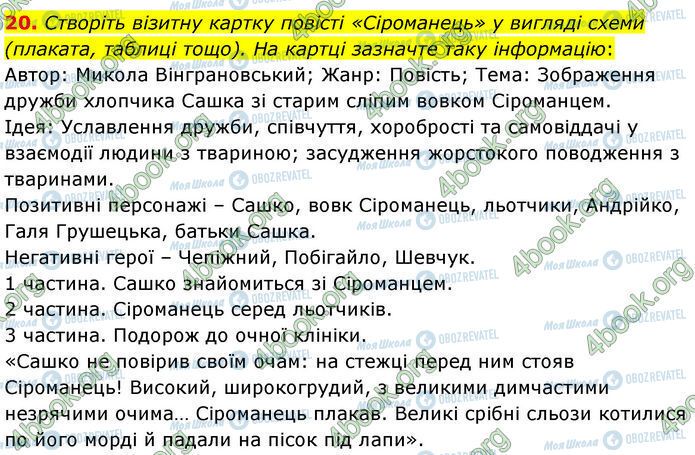 ГДЗ Українська література 7 клас сторінка Стр.200 (20)