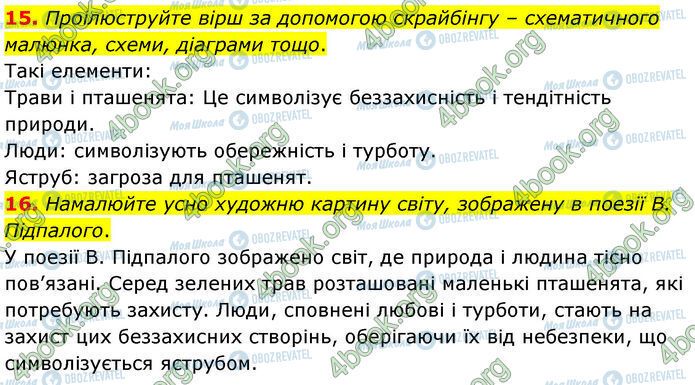 ГДЗ Українська література 7 клас сторінка Стр.223 (15-16)