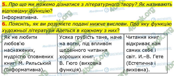 ГДЗ Українська література 7 клас сторінка Стр.7 (5-6)