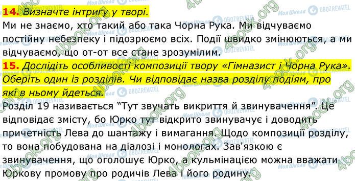 ГДЗ Українська література 7 клас сторінка Стр.228 (14-15)
