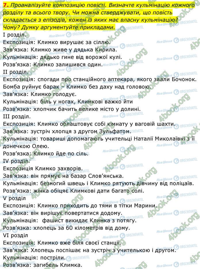 ГДЗ Українська література 7 клас сторінка Стр.173 (7)
