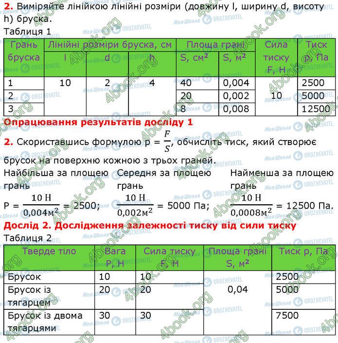 ГДЗ Физика 7 класс страница ЛР№.8 (2)