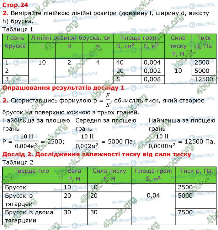ГДЗ Фізика 7 клас сторінка Стр.24