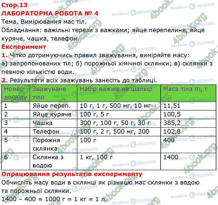 ГДЗ Фізика 7 клас сторінка Стр.13