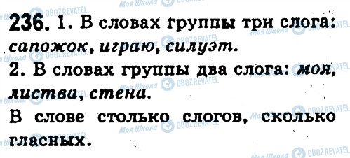 ГДЗ Російська мова 5 клас сторінка 236