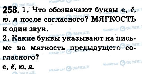 ГДЗ Російська мова 5 клас сторінка 258