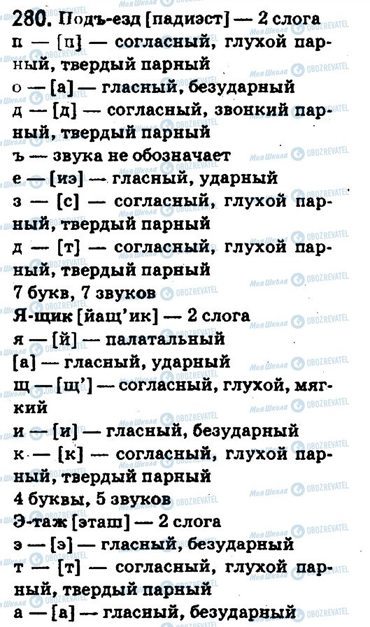 ГДЗ Русский язык 5 класс страница 280