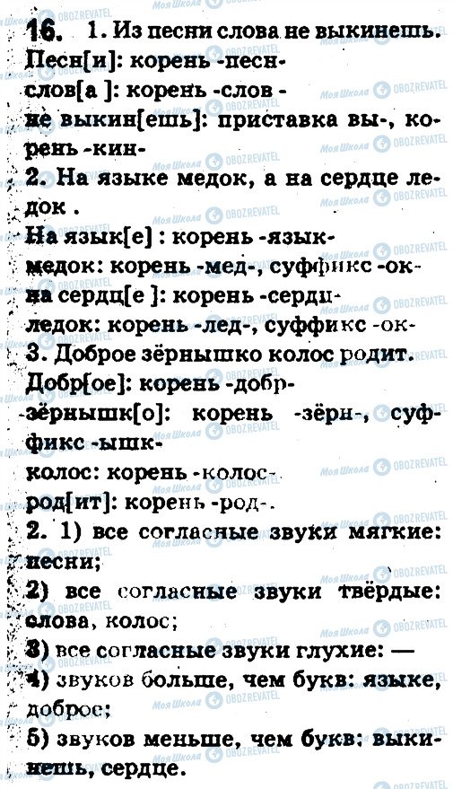 ГДЗ Російська мова 5 клас сторінка 16