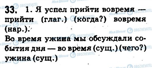 ГДЗ Русский язык 5 класс страница 33
