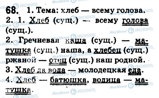 ГДЗ Російська мова 5 клас сторінка 68