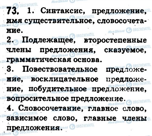 ГДЗ Русский язык 5 класс страница 73