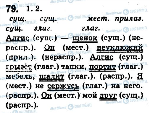 ГДЗ Російська мова 5 клас сторінка 79