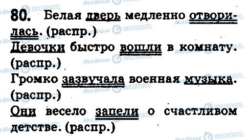 ГДЗ Російська мова 5 клас сторінка 80