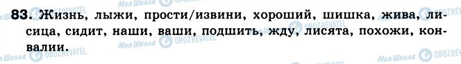 ГДЗ Російська мова 5 клас сторінка 83