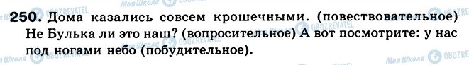 ГДЗ Російська мова 5 клас сторінка 250