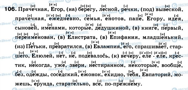 ГДЗ Російська мова 5 клас сторінка 106