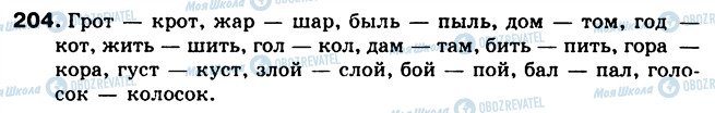 ГДЗ Російська мова 5 клас сторінка 204
