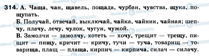 ГДЗ Російська мова 5 клас сторінка 314