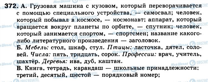 ГДЗ Російська мова 5 клас сторінка 372