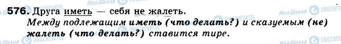 ГДЗ Російська мова 5 клас сторінка 576