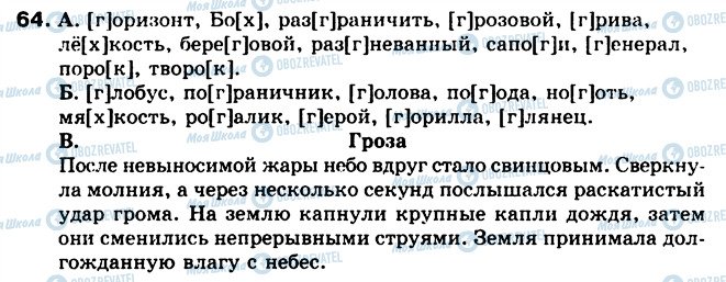 ГДЗ Російська мова 5 клас сторінка 63