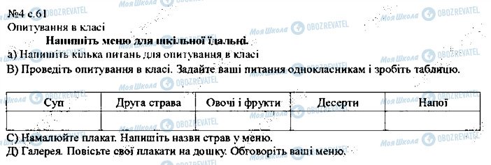 ГДЗ Английский язык 5 класс страница p61ex4