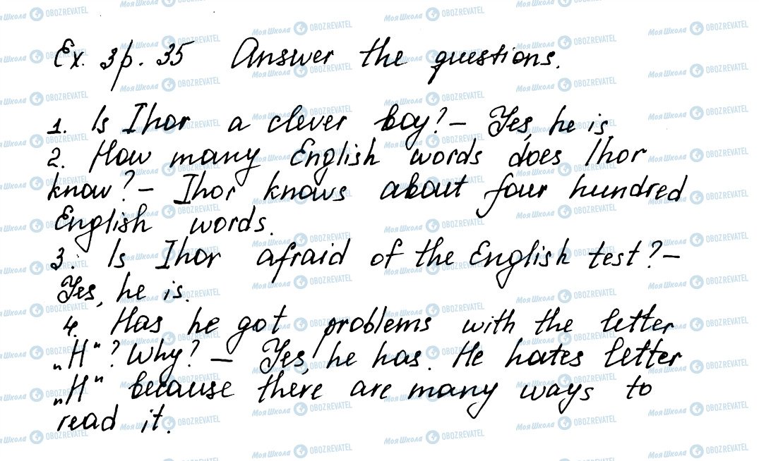 ГДЗ Англійська мова 5 клас сторінка ex3p35