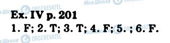 ГДЗ Англійська мова 5 клас сторінка exIVp201