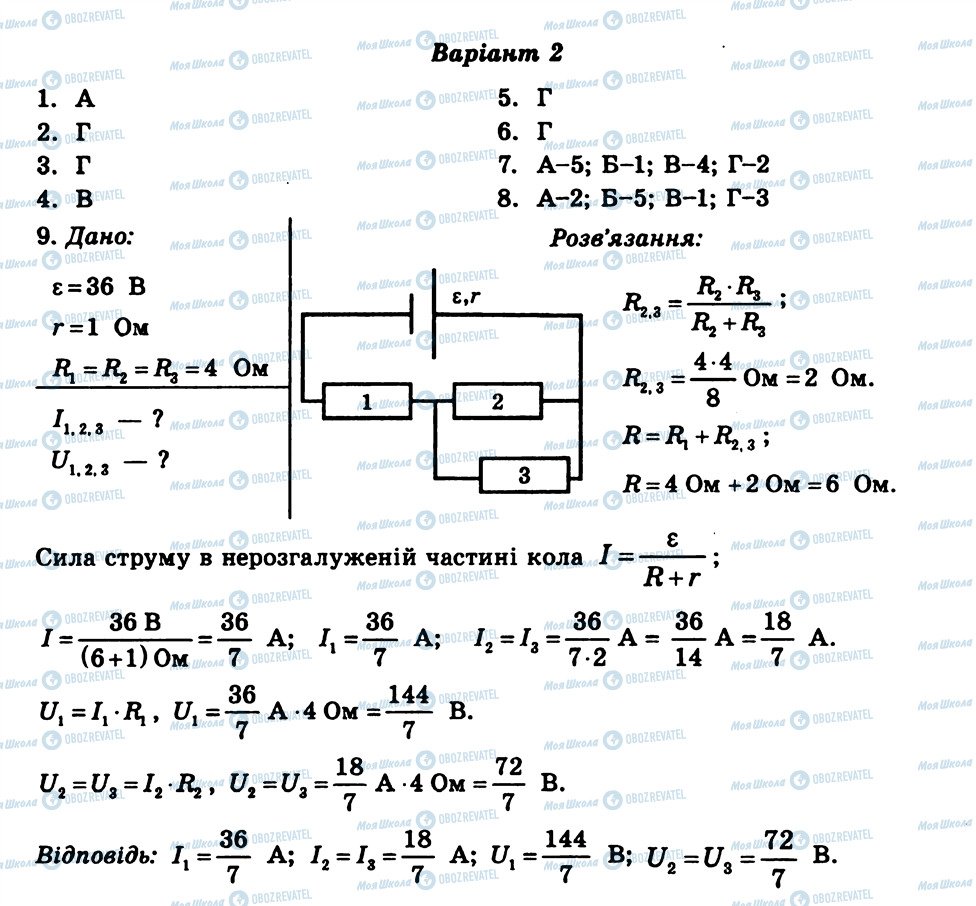 ГДЗ Фізика 11 клас сторінка КР2