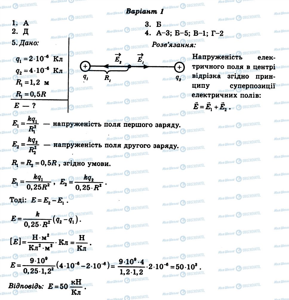 ГДЗ Фізика 11 клас сторінка СР1