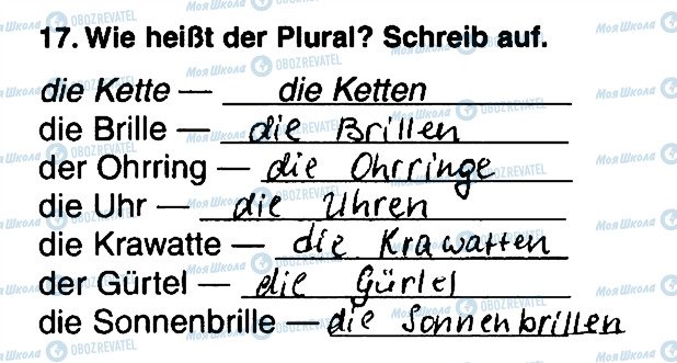 ГДЗ Німецька мова 5 клас сторінка 17