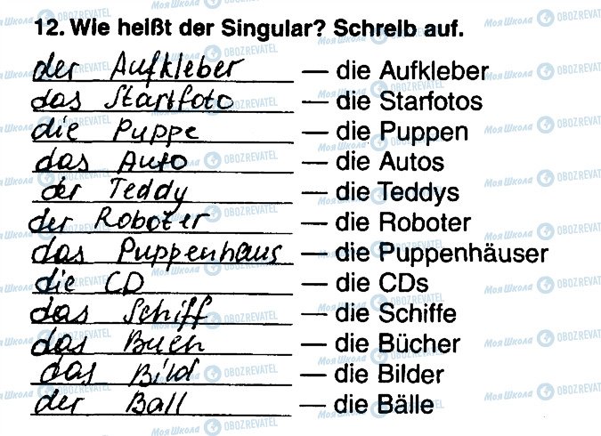 ГДЗ Немецкий язык 5 класс страница 12
