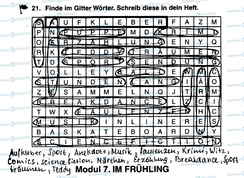 ГДЗ Німецька мова 5 клас сторінка 21
