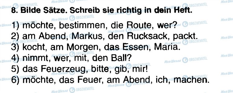 ГДЗ Німецька мова 5 клас сторінка 8