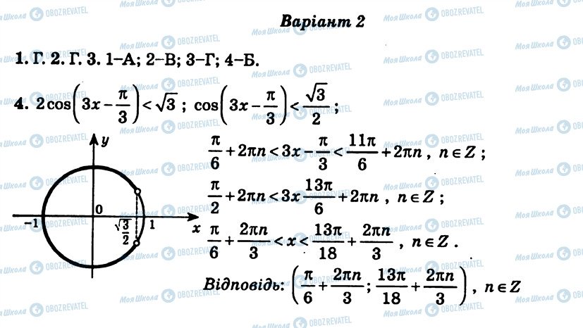 ГДЗ Алгебра 10 клас сторінка СР16