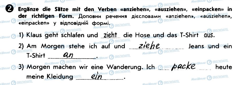 ГДЗ Німецька мова 5 клас сторінка 2