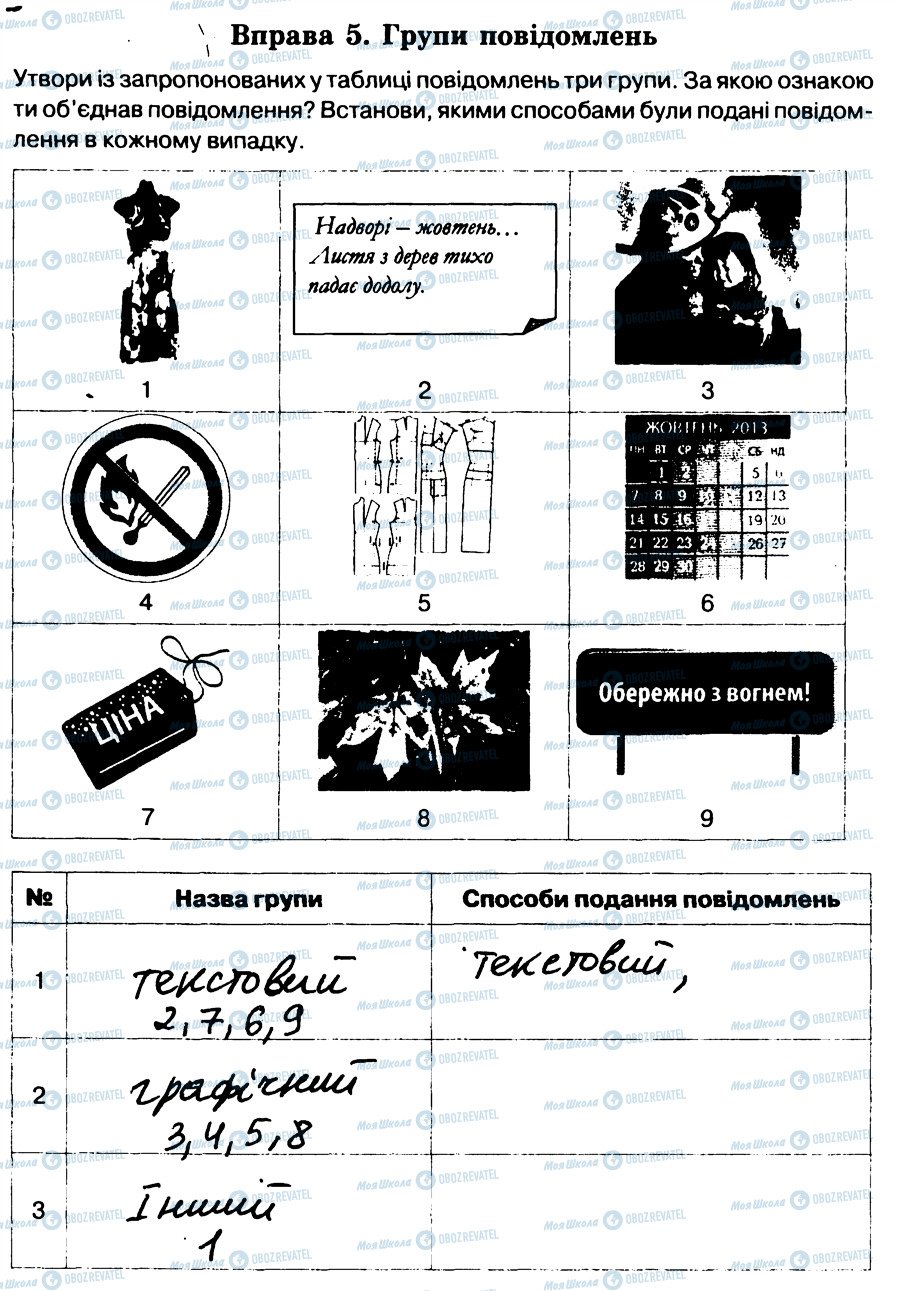 ГДЗ Інформатика 5 клас сторінка 5