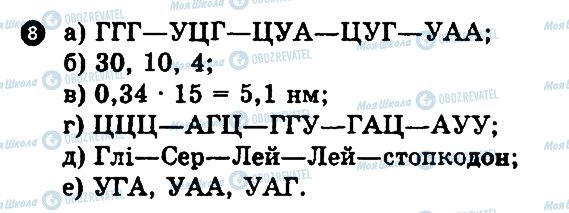 ГДЗ Біологія 10 клас сторінка 8