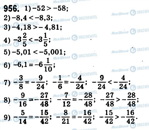 ГДЗ Математика 6 клас сторінка 956