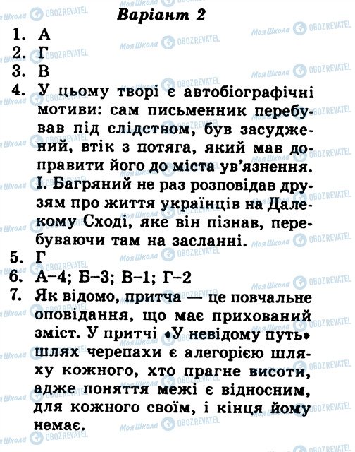 ГДЗ Українська література 9 клас сторінка КР6
