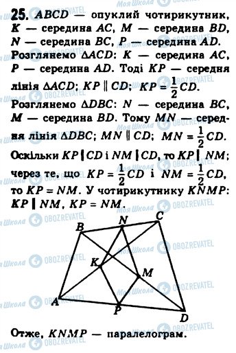 ГДЗ Геометрія 8 клас сторінка 25