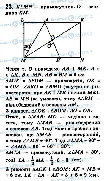 ГДЗ Геометрія 8 клас сторінка 23