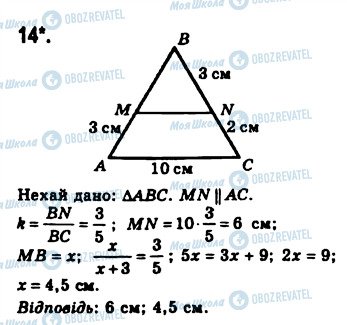 ГДЗ Геометрія 8 клас сторінка 14