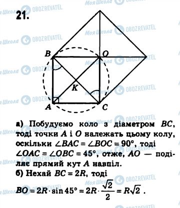 ГДЗ Геометрія 8 клас сторінка 21