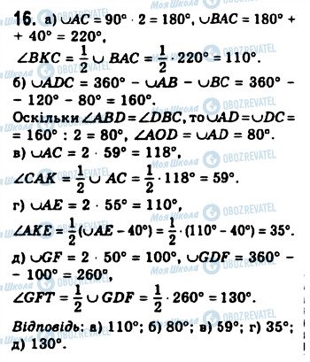 ГДЗ Геометрія 8 клас сторінка 16