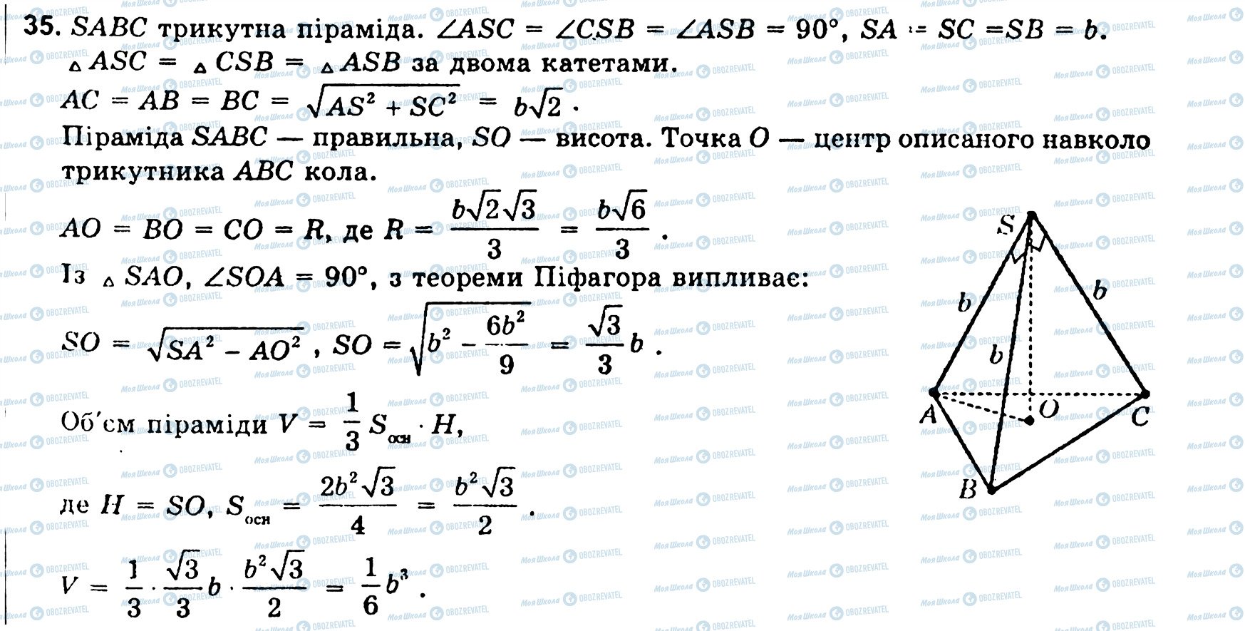 ГДЗ Геометрія 11 клас сторінка 35