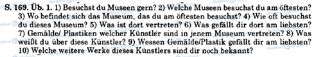 ГДЗ Немецкий язык 10 класс страница S.169.Üb.1