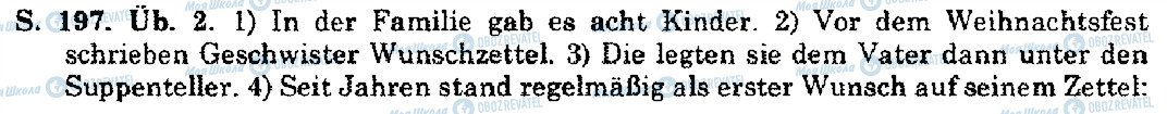 ГДЗ Німецька мова 10 клас сторінка S.197.Üb.2